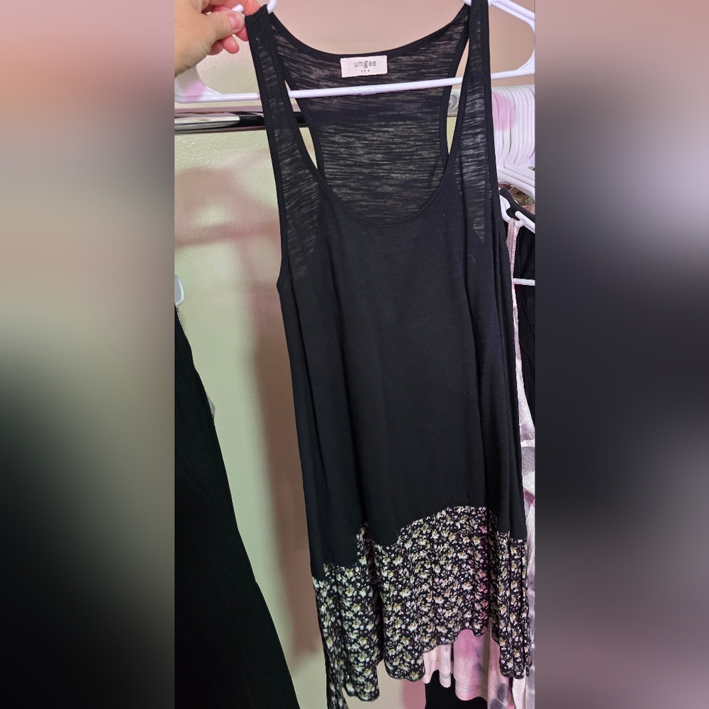 Umgee Black Sheer Tank Top